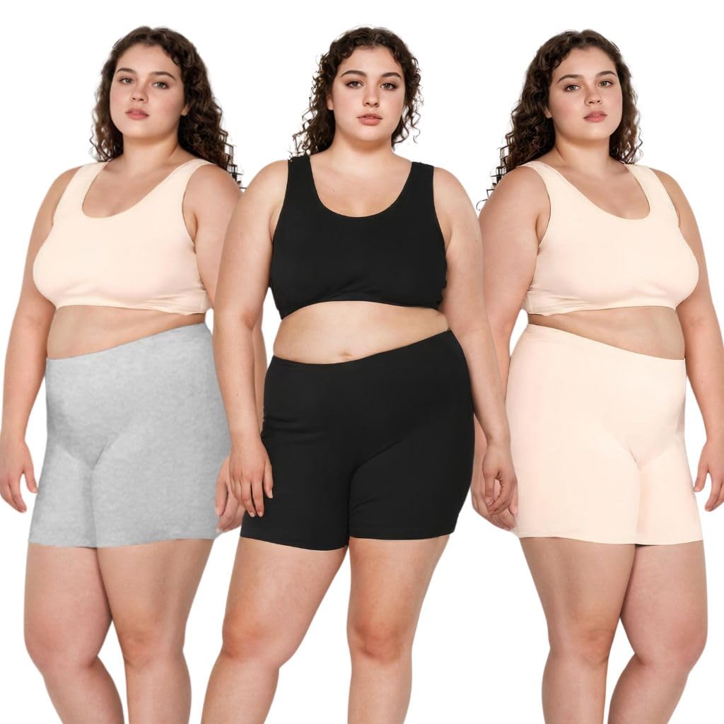 Adira | Under Dress Shots for Women | Women Tights Shorts | Soft & Comfy, Knitted Stretchy Fabric | Shorts for Dress | Women Inner Shorts | Plus Size | Pack of 3-picture-26