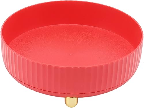 Miniatura 8 de Estante de almacenamiento giratorio, organizador redondo multifuncional de fácil acceso para especias para cocina (rojo)