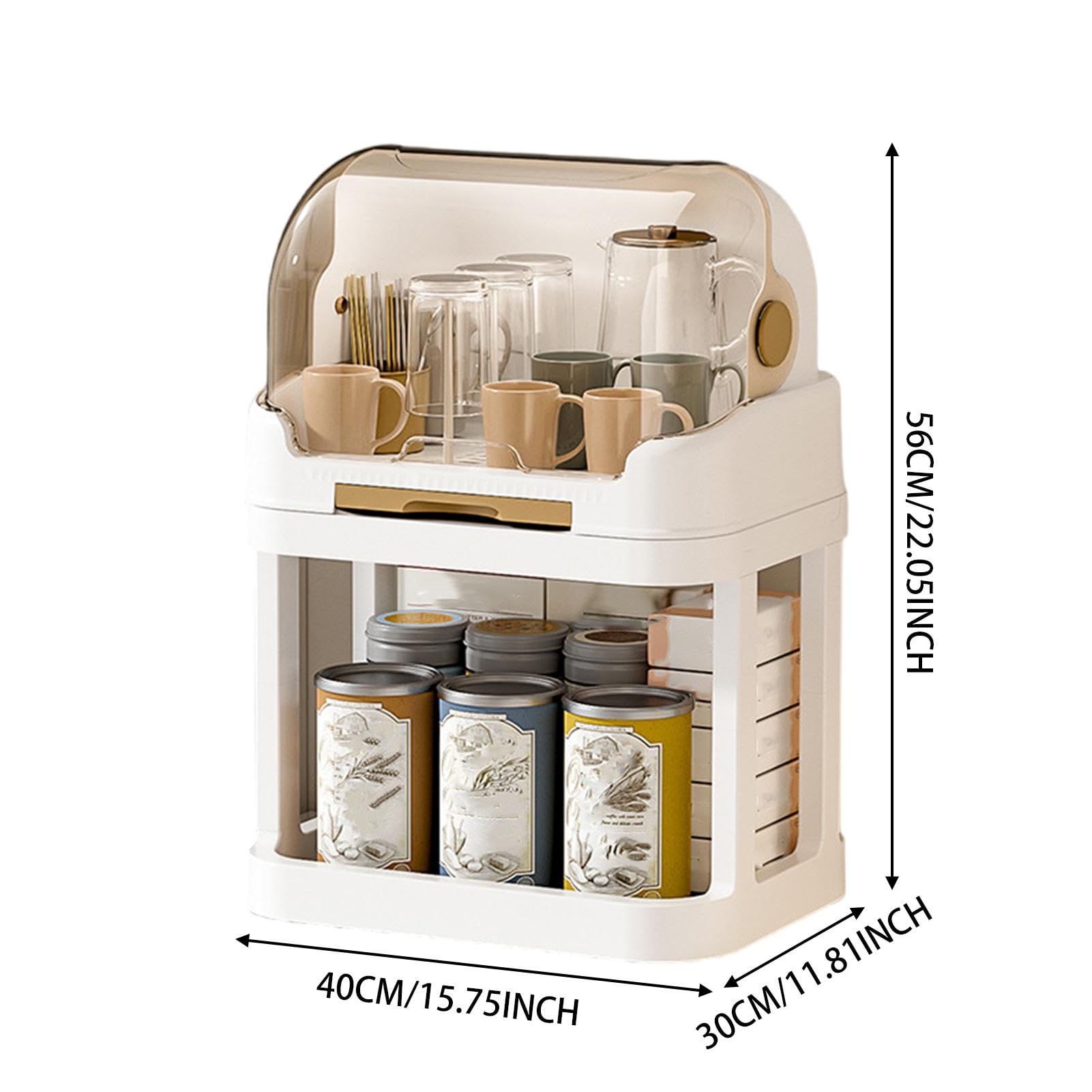 Contenedor para secar botellas con escurridor, estante para secar botellas a prueba de polvo para niños pequeños - Caja escurridora para contenedores de botellas con tapa,Contenedor de caja de cubiert