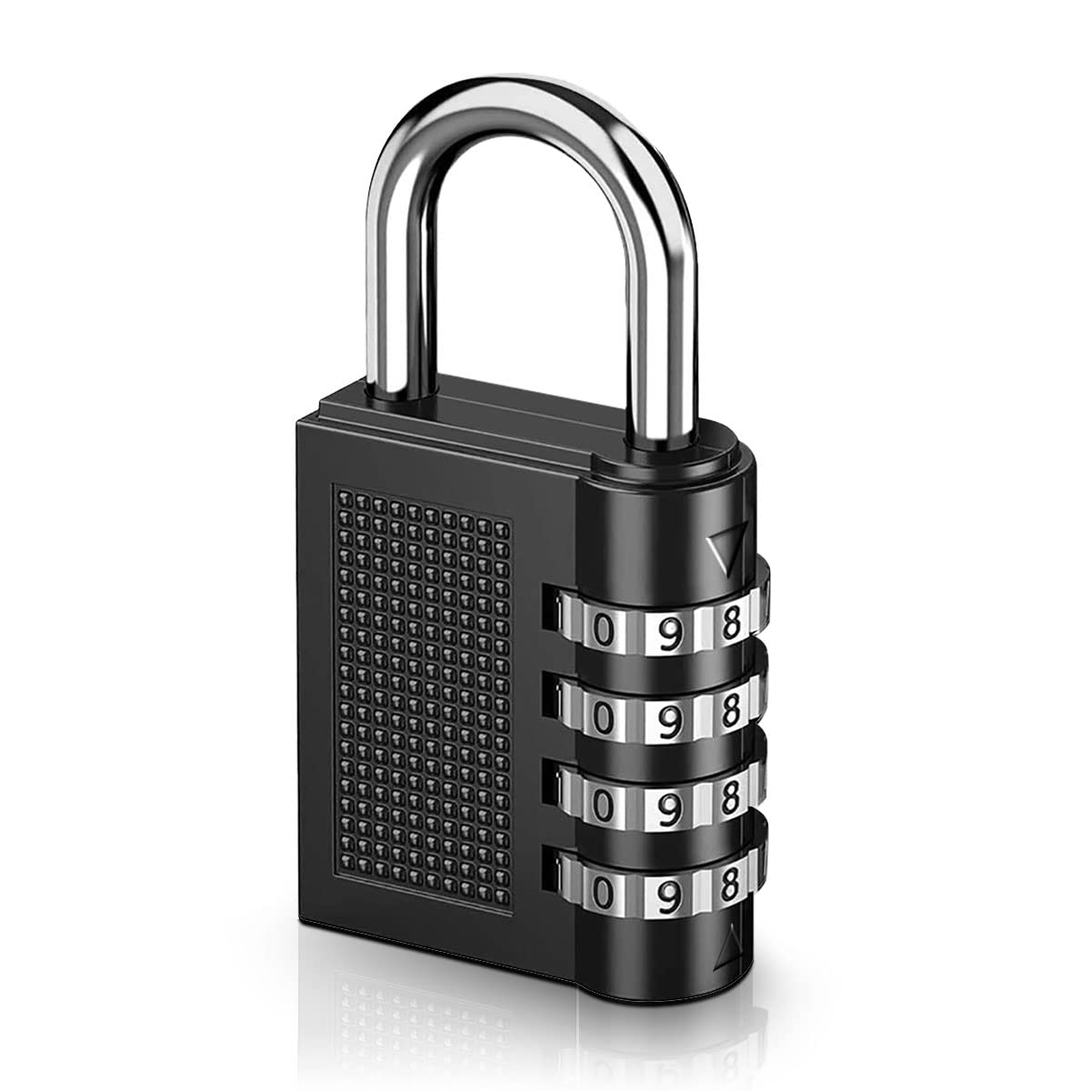 SOL 4 Digit Combination Padlock – Heavy Duty Number Padlock Outdoor Use, Weatherproof Lock for Gym, Locker, Shed & Toolbox – Secure Resettable Code Lock for Travel, Gates & Storage