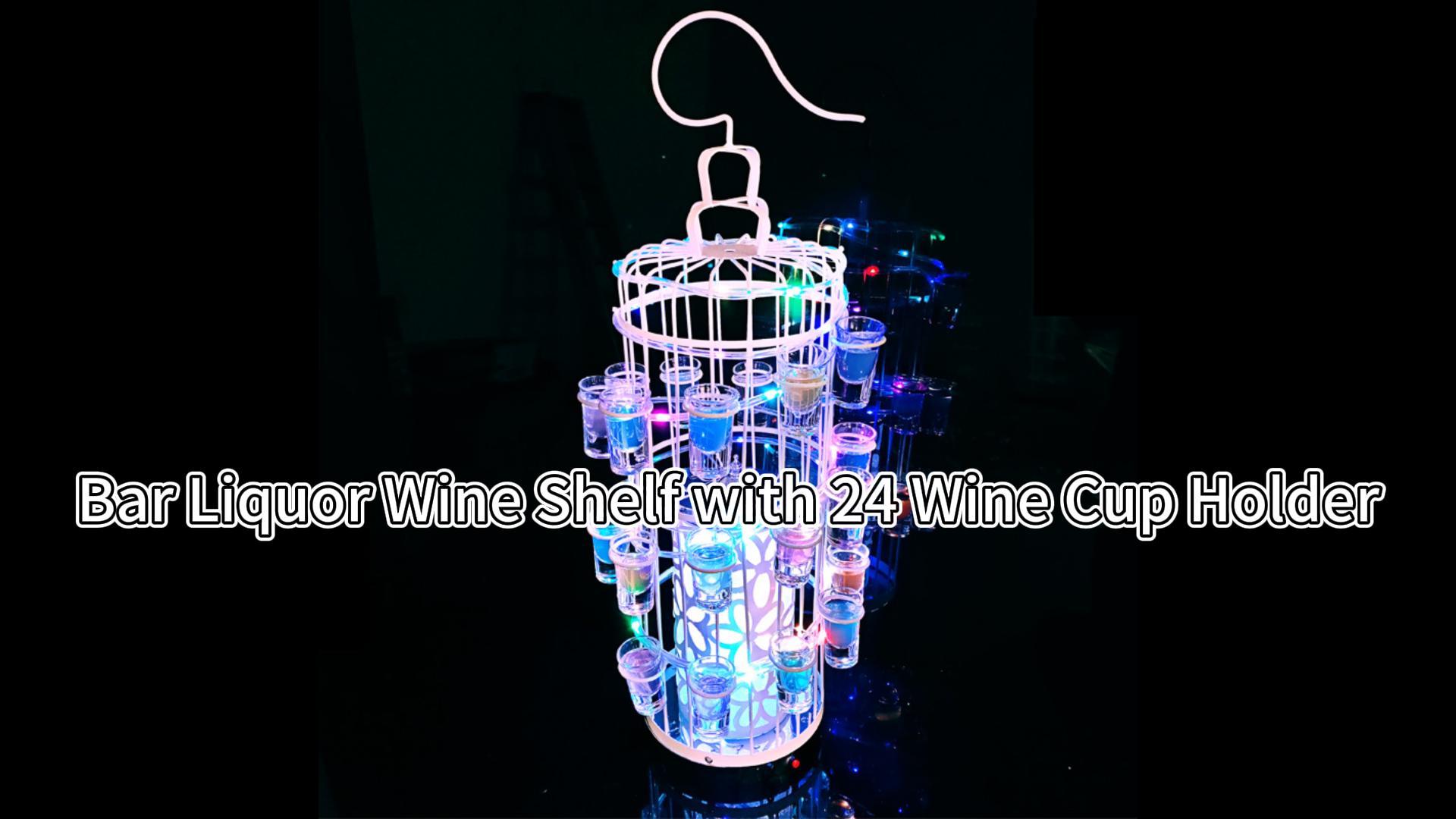 Amazon.com: Mlijzard Acrylic Wine Bar Rack with LED lights with 12