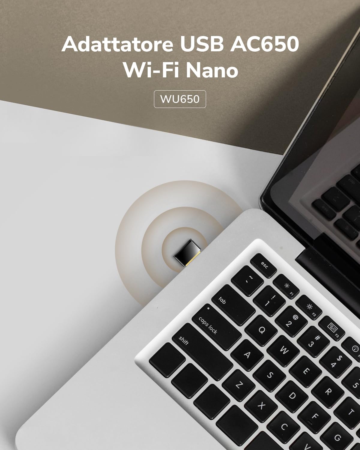 Cudy AC650 Adattatore WiFi wireless 650Mbps USB per PC con modalità SoftAP - Dimensione Nano | Compatibile con Windows XP / 7/8 / 8.1/10, Mac OS 10.6~10.11