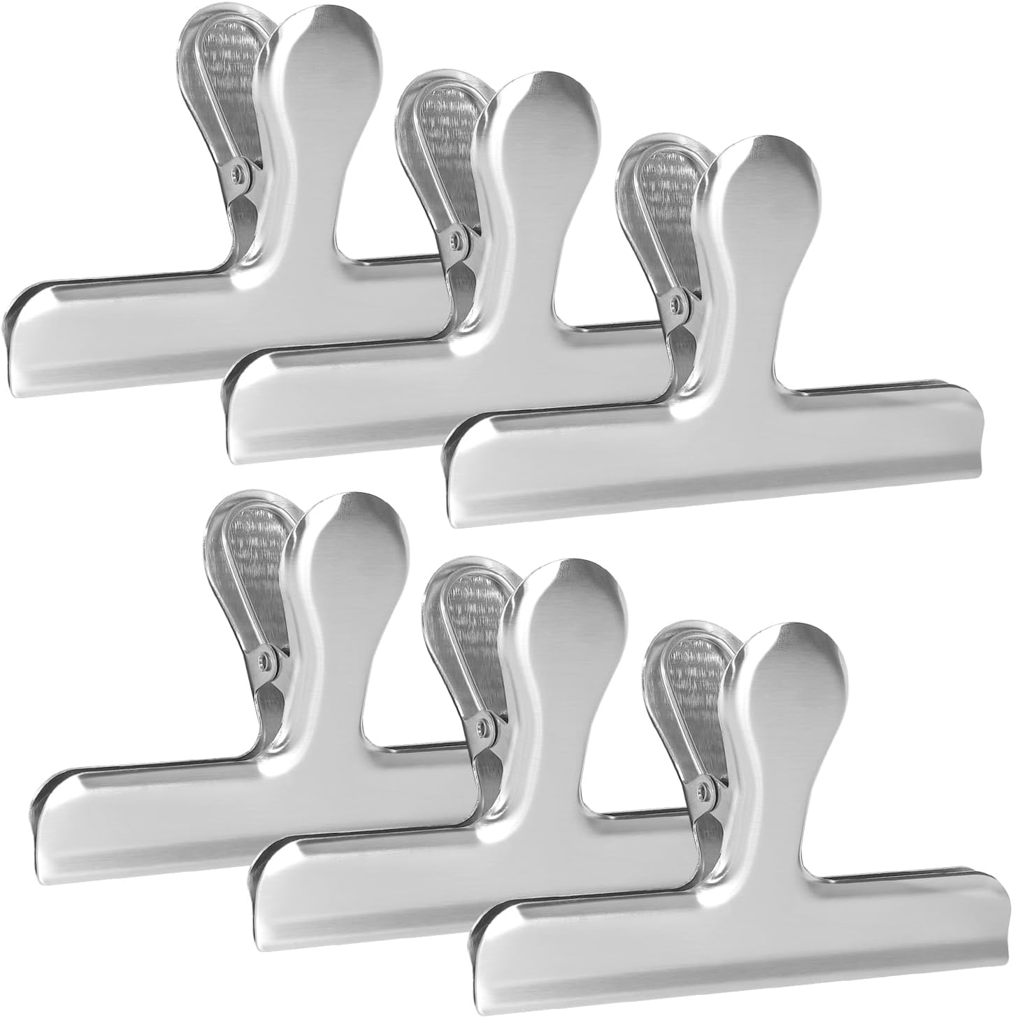 komstuon 6 Pack Silver Chip Clips Bag Clips Food Clips,4.7