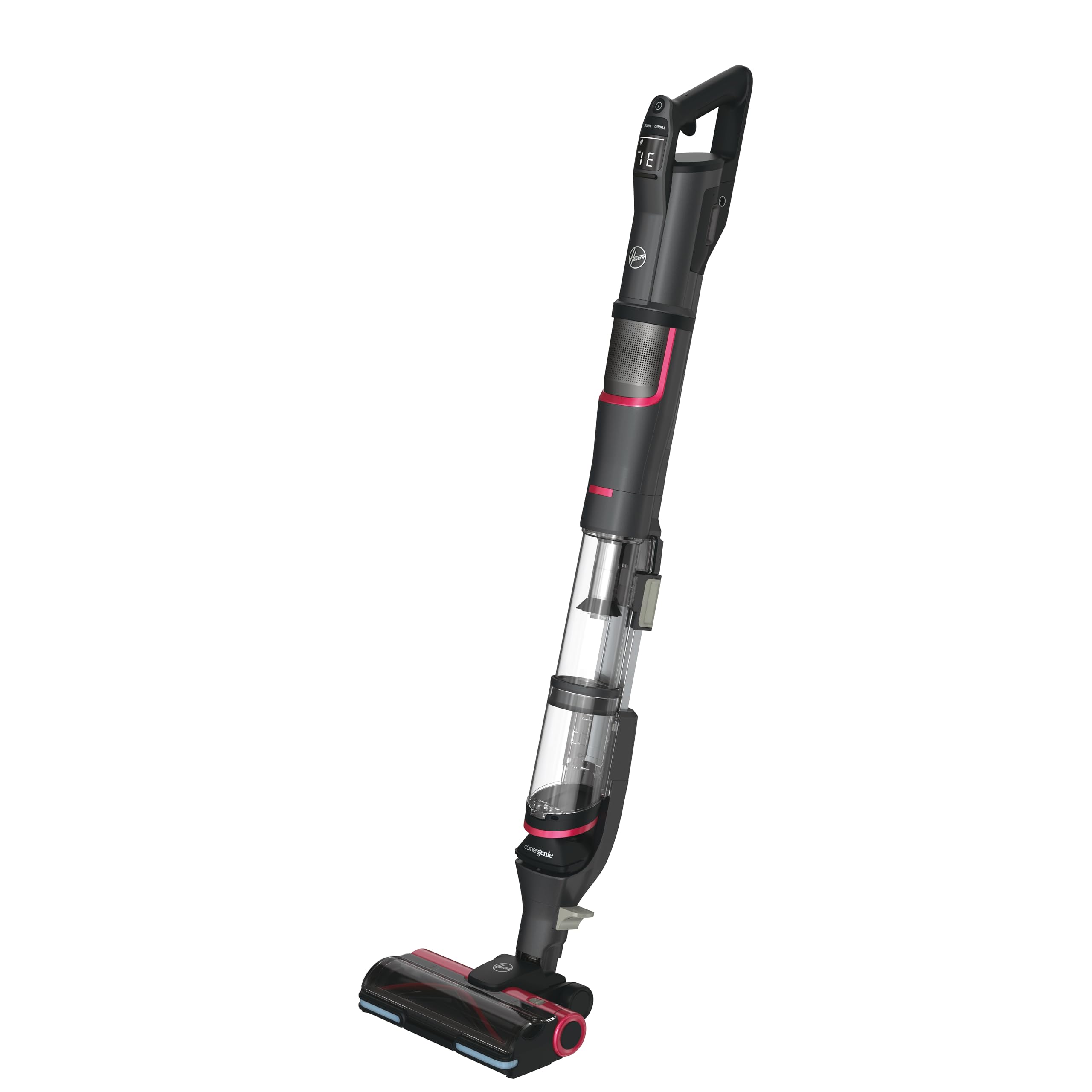 HOOVER HFX odkurzacz akumulatorowy z oświetleniem LED, odkurzanie do 120 m², bezprzewodowy odkurzacz z CORNER GENIE™ do czyszczenia narożników i krawędzi, z funkcją ANTI-TWIST przeciwko splątaniu