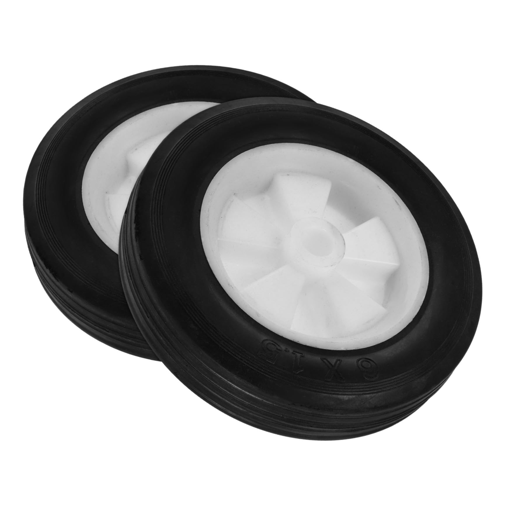 NOLITOY Ruedas Sólidas De Caucho Silenciosas Para Cortacésped 6 Pulgadas Repuesto Para Máquina De Jardín Exterior Ruedas Delanteras Resistentes Accesorio Funcional