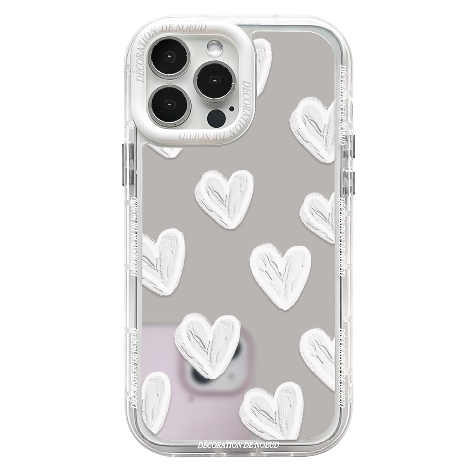 NITITOP Hoesje voor iPhone 16 Pro Max Schattige Lint Strik Spiegel