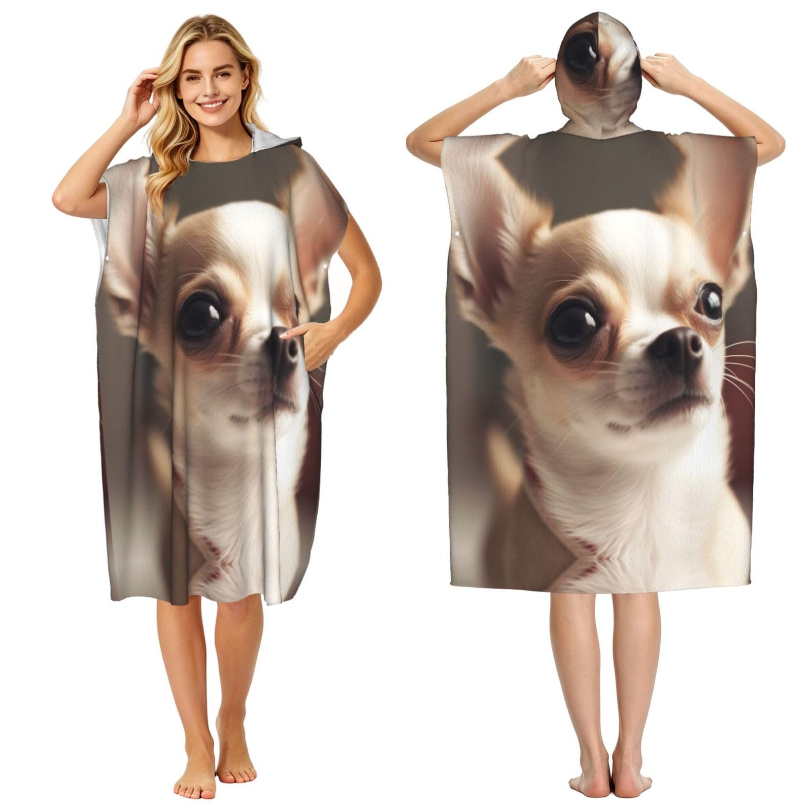 Peignoir à langer poncho microfibre natation, surf et serviette de plage