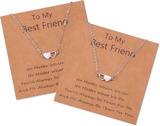 CheersLife 2/3/4/5/6 Pcs Friendship Necklaces Best Friend BFF Long Distance Matching Heart Necklace Jewelry Gift for Women Girls Boys Daughters Sisters Birthday
