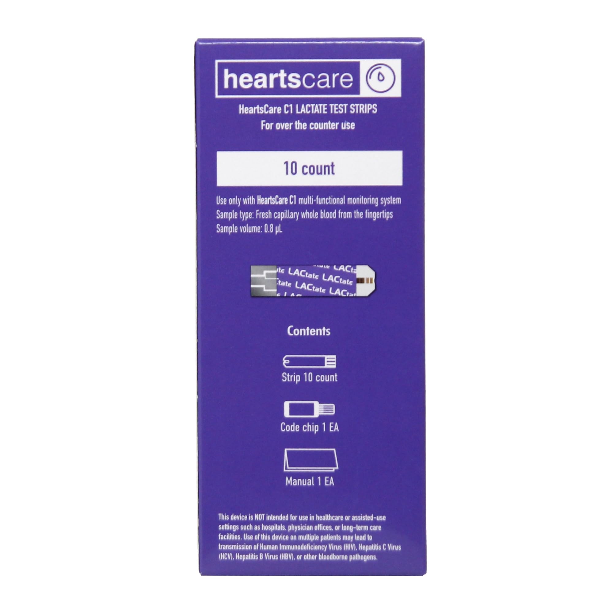 HeartsCare Lactate Strips - 10 count