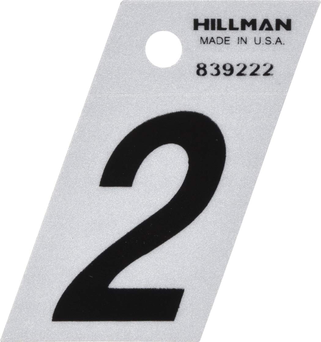 HILLMAN 839222 1.5 in. Black & Silver Angle-Cut Adhesive Number 2 - Pack of 10