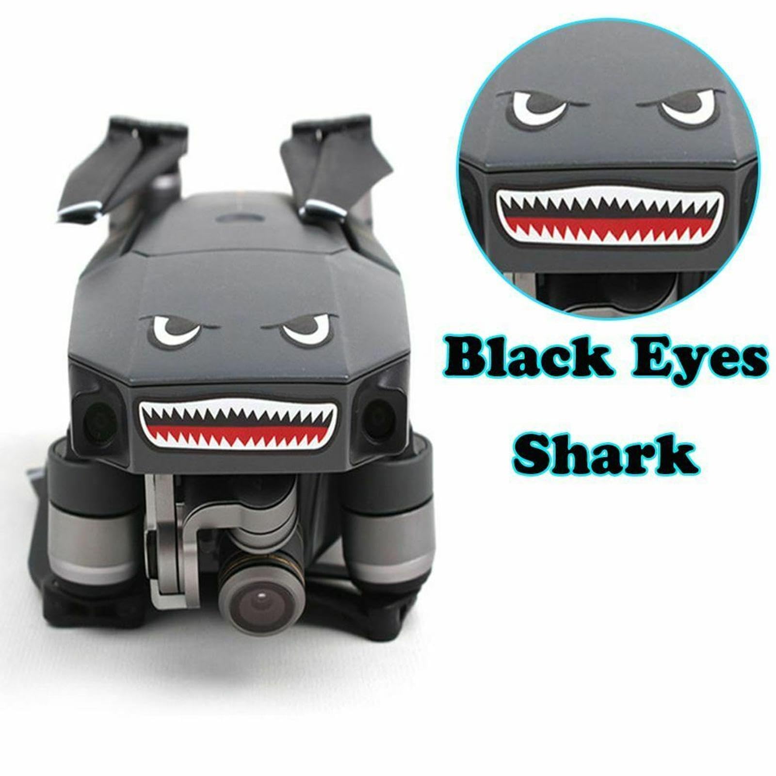 Three-Dimensional Effect Shark Sticker with 2 Different Eye Color for DJI Mavic Pro Decorating