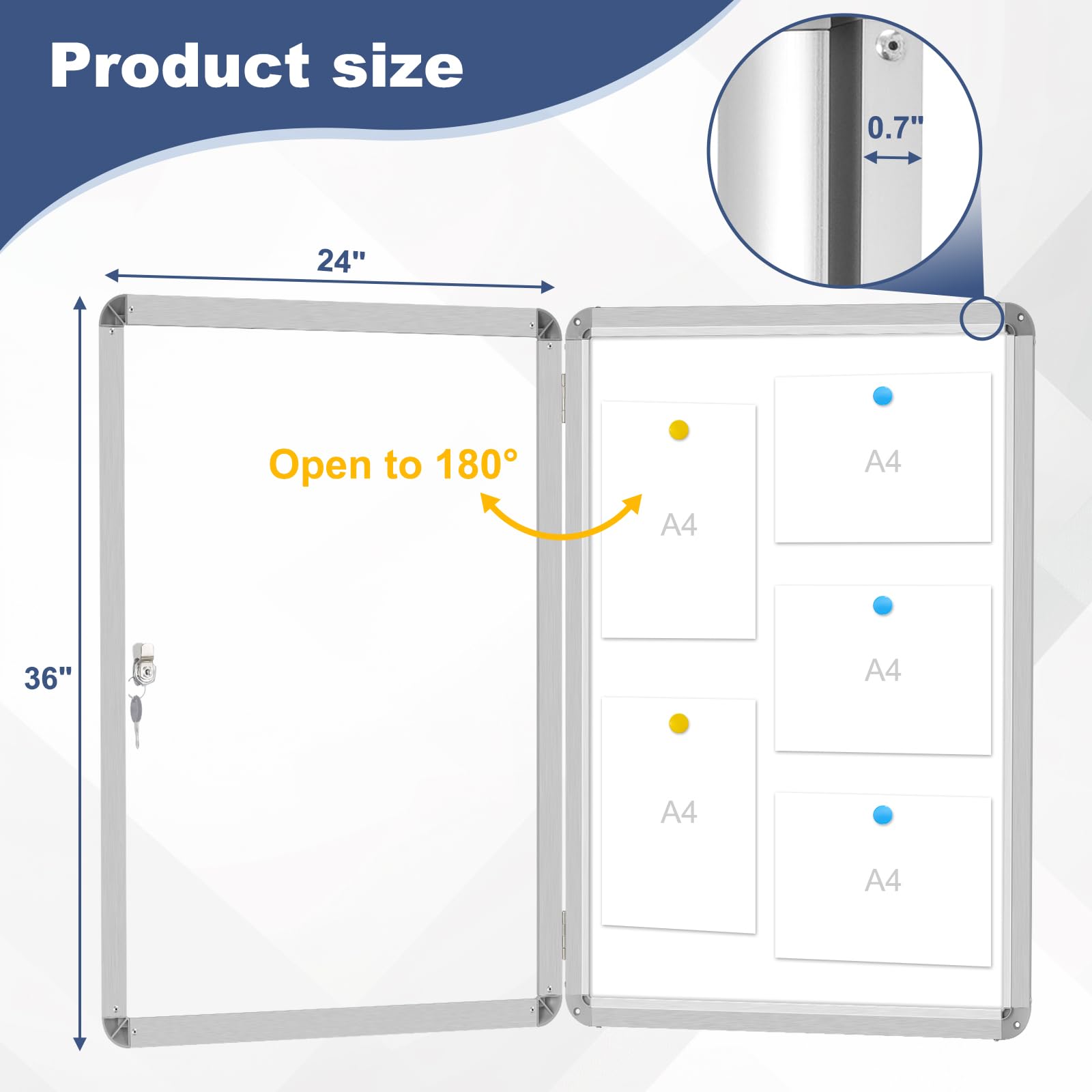 Super Wide-Face Bulletin Board SwingFrames | Bold Swing Open Frame