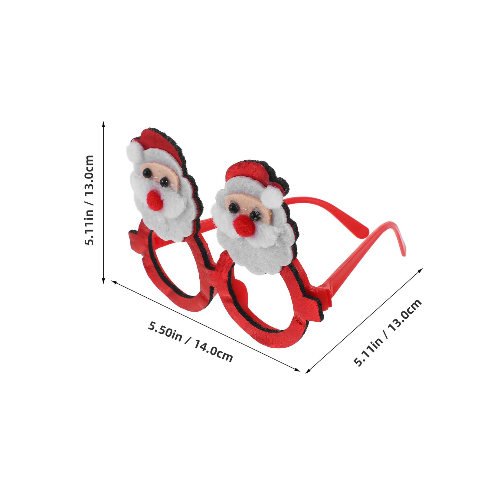TOYANDONA 30 Stück Weihnachtskostümbrille für Foto Requisiten, Glitzernd | Pet und Filz, Leicht zu Tragen, für Weihnachtsfeier und Firmenevent, Silvester und Festliche Fotos