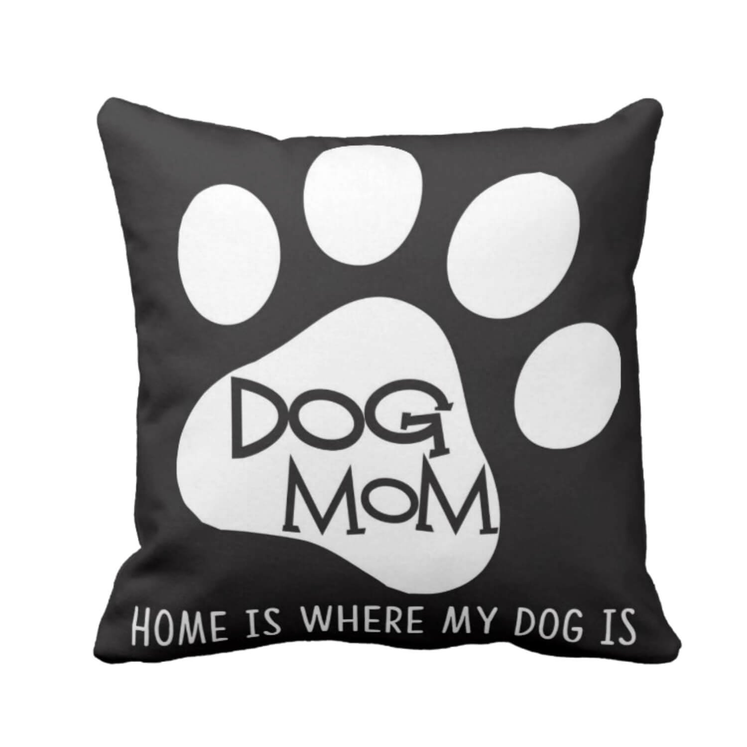 Yaya Cafe Dog Mom Home is Where My Dog is Pets Cushion Cover, for Pet Owners - 12x12 inches