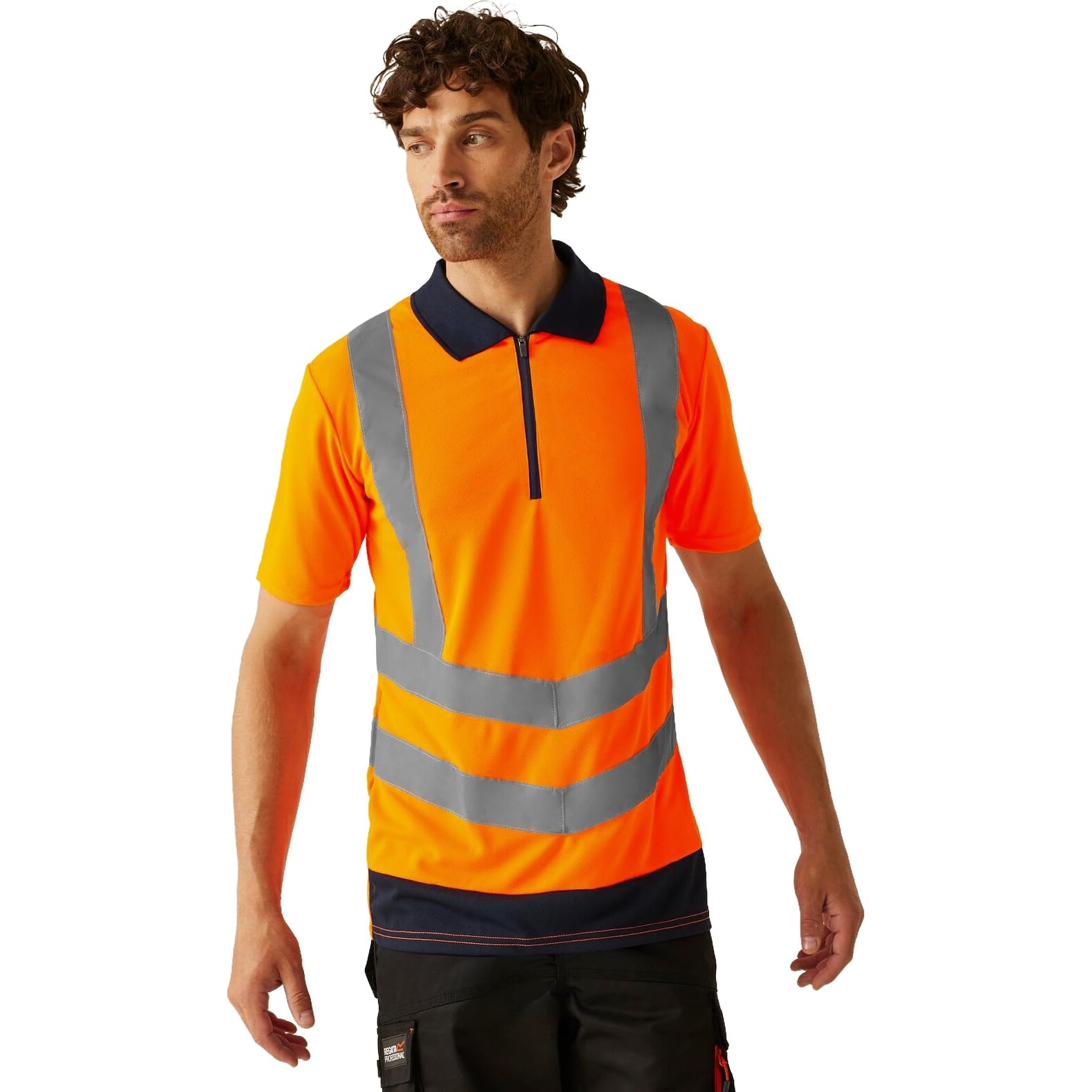 Regatta Professional TRS189 Mens Hi Vis Pro Reflective Polo Work Shirt