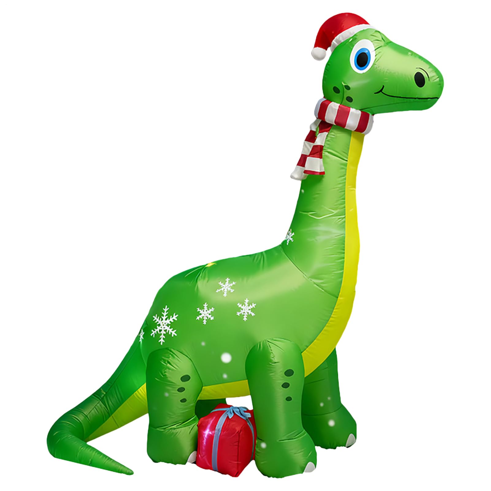 Ogromne Ozdoby Świąteczne 1.8 m Dinozaur z LED Światłami | Nadmuchiwane Ozdoby Świąteczne Dinozaur Na Zewnątrz Do Ogrodu Podwórka Trawnika Tarasu Ganku Drzwi Wejściowych Wnętrza