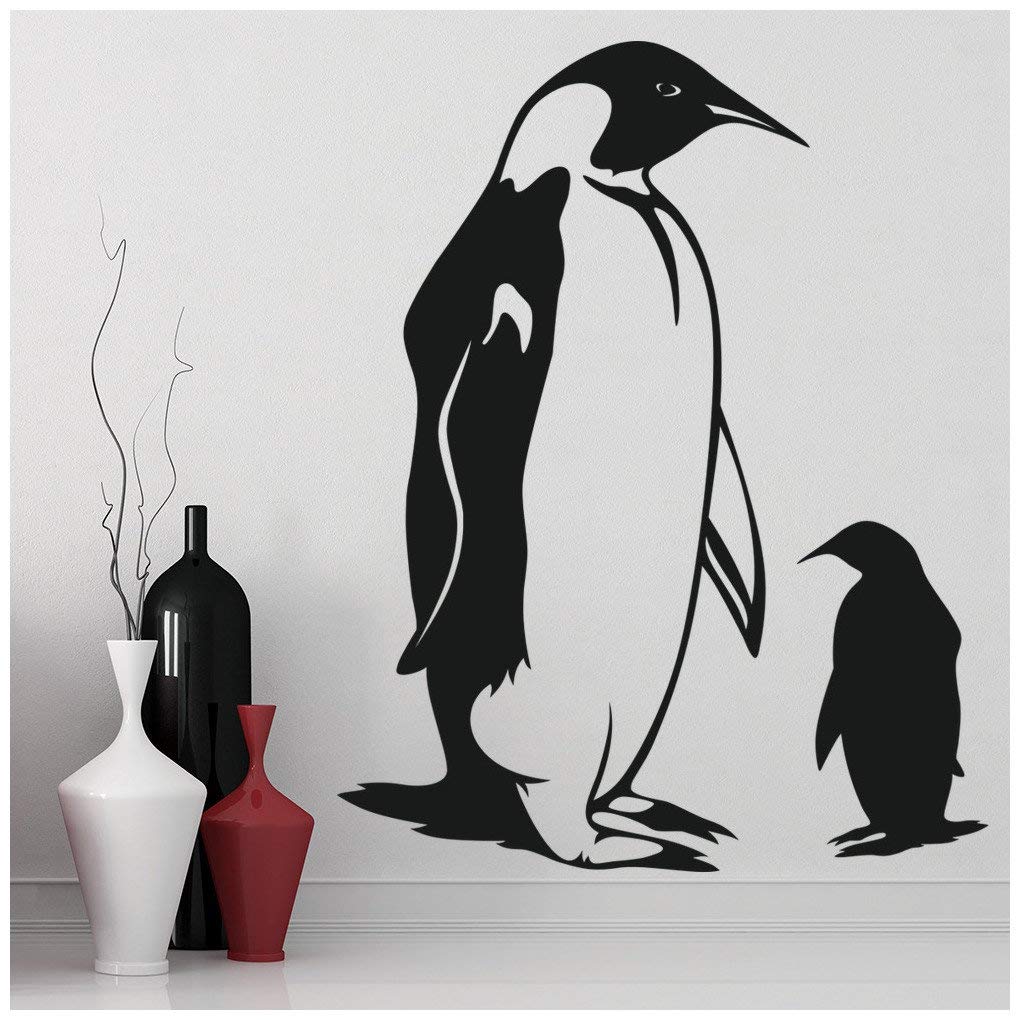 azutura Penguin Baby Penguin Wall Sticker available in 5 Sizes and 25 Colours Moss Green