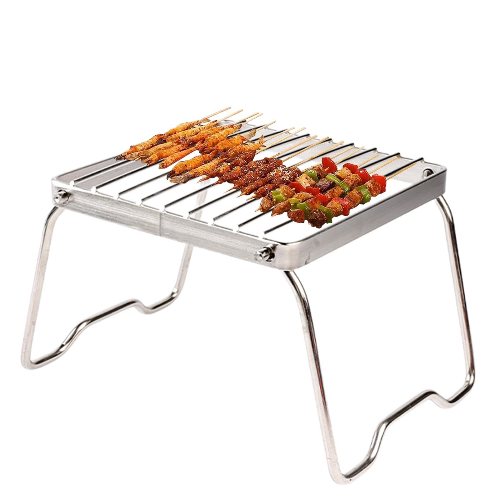 Griglia Pieghevole Per Falò In Acciaio Inox 304 - Altezza Regolabile Per Campeggio E Picnic - Foto 11