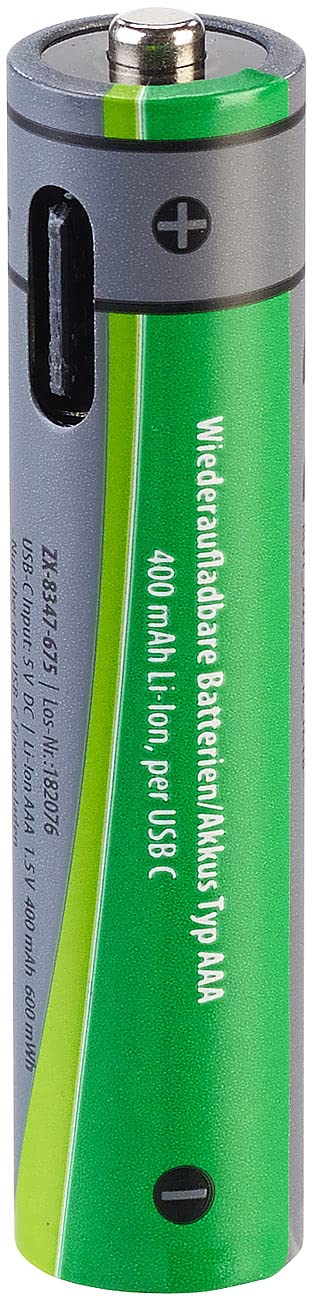 tka Köbele Akkutechnik batteria AAA ricaricabile: 16-set batterie ricaricabili, 400 mAh, 600 mWh (aaa batterie usb, batteria al litio, RC)