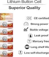 Vista 2 de Paquete de 40 baterías CR2032, batería de litio de 3 V para pequeños dispositivos electrónicos, 5 años de vida útil