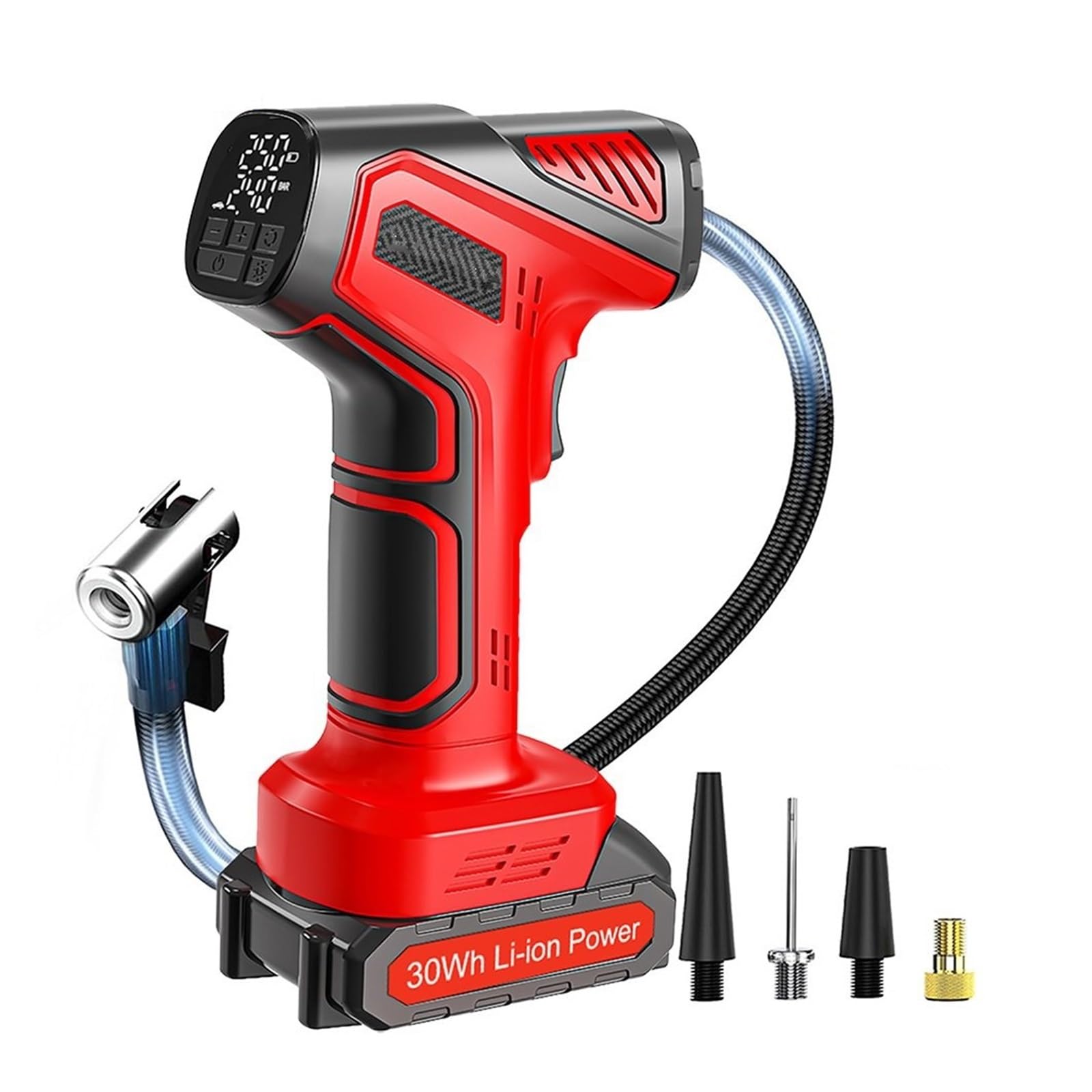Inflador Ruedas Coche Bomba de neumáticos portátil inalámbrica, Bomba de Aire para Coche de 160PSI, Pantalla Digital para Bicicletas y Motores SUV Compresores de Aire portátiles