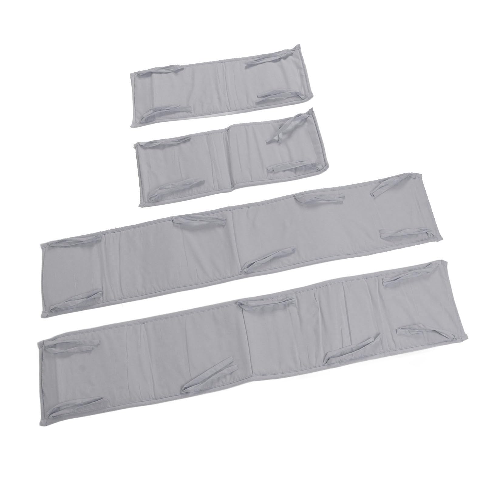Protectores de barandilla de cama de seguridad para bebés Barandilla de cama de cuna suave y transpirable para niños pequeños (Gris)