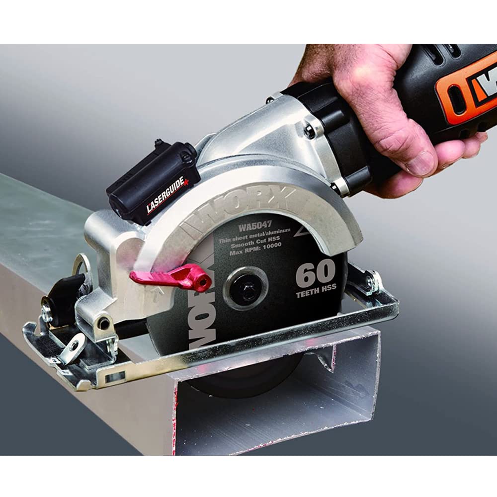 Sierra Circular WORXSaw XL | WX427 | Disco de 120mm | 46mm de profundidad de corte | Incluye 3 discos WORX en equipo básico | Potente motor de 710W | Incluye maletín