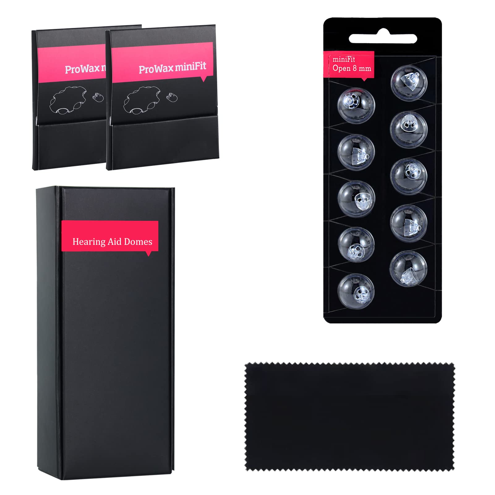 Hearing Aid Domes for Oticon MiniFit Open Vent Bass Domes: 1 Packs (8mm),Universal Domes for Oticon Hearing Aid Supplies,Oticon Prowax Minifit 2 Packs