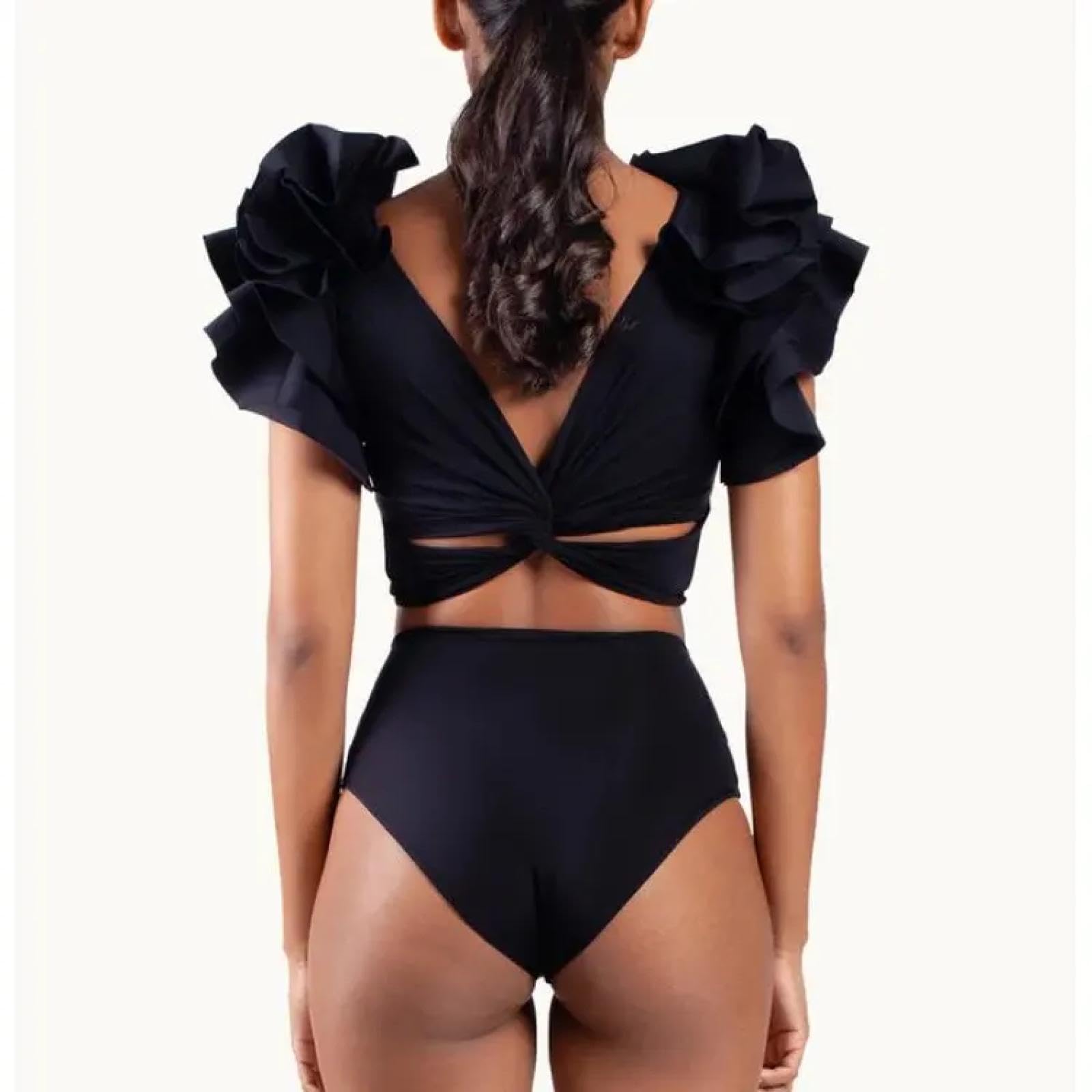 Bikinis Bañador Mujer Bikini con Cuello En V Traje De Baño para Mujer De Cintura Alta Bañadores Estampados Natación De Baño Traje De Baño Ropa De Playa