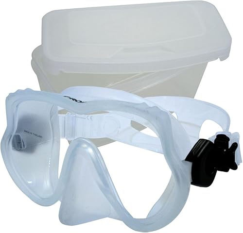 Promate Máscara sin marco para buceo snorkel con máscara caja protectora