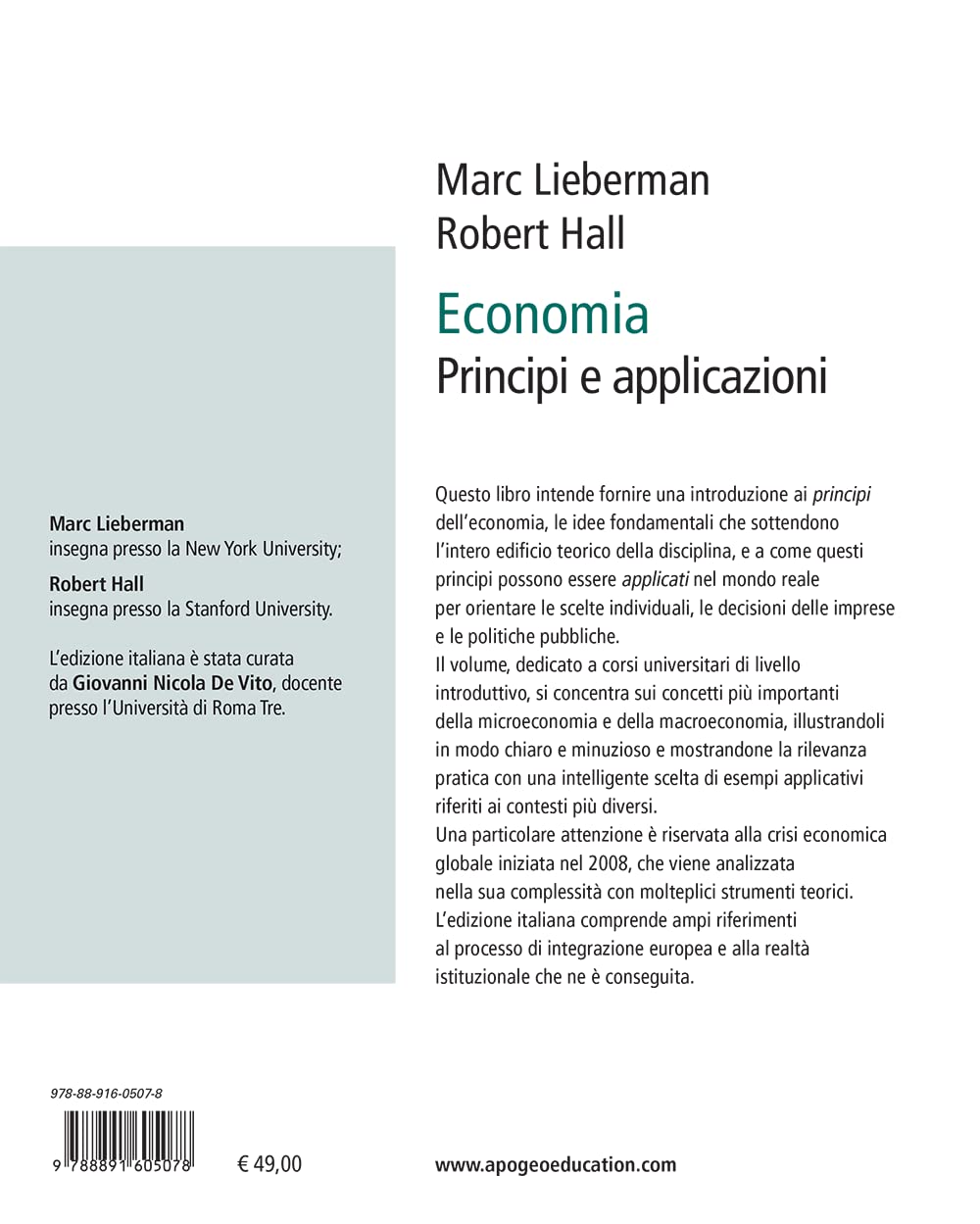 Economia. Principi e applicazioni