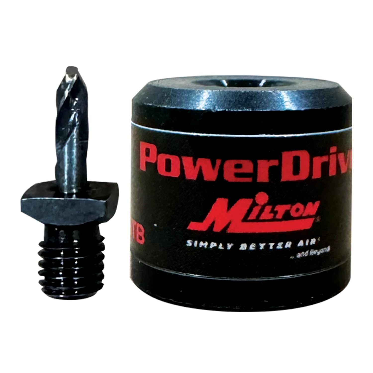 Milton PowerDrive - Adaptador de broca de 1/4 pulgadas con rosca de 1/8 pulgadas, adaptador de trinquete que se transforma en taladro de accionamiento eléctrico