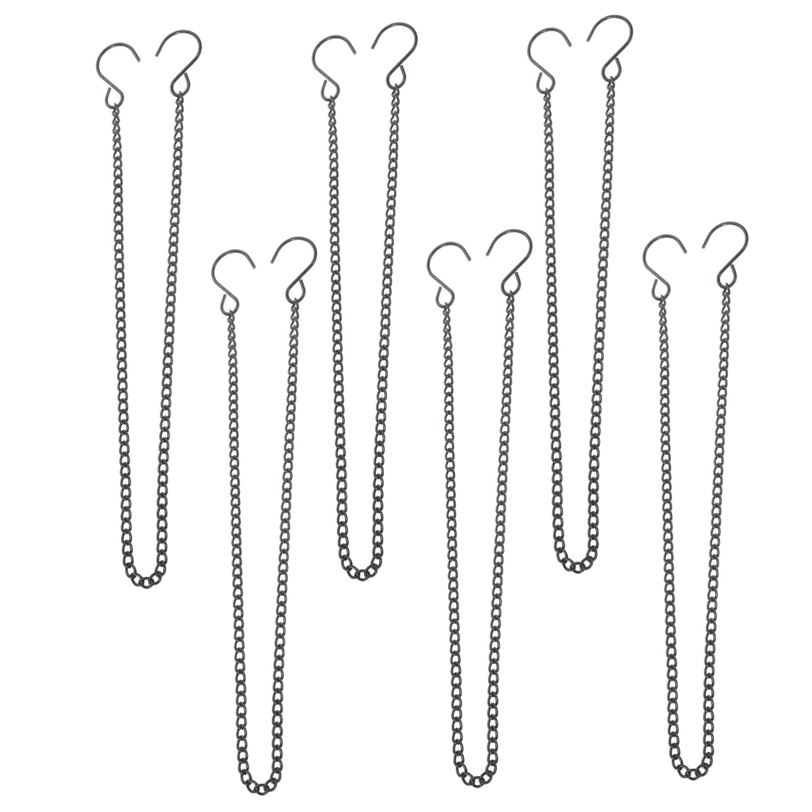POPETPOP 5 Ensembles Pot Suspendus Chaîne Suspendus Cadre La Chaîne Cintres Suspendus Lampe Plante Cintre Remplacement Chaîne En Métal Pot De Fleurs Chaîne Suspendus Chaîne Pour 6 pièces * 5