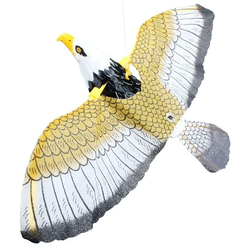 DZLING Flying Eagle Bird Toy with Flapping Wings, Hanging Revolving Eagle Toy with 360° Flying Motion, Realistic Bird Simulation, Indoor Ceiling Hanging Toy for Kids Boys Girls Age 3+, Birthday Gift-image-7