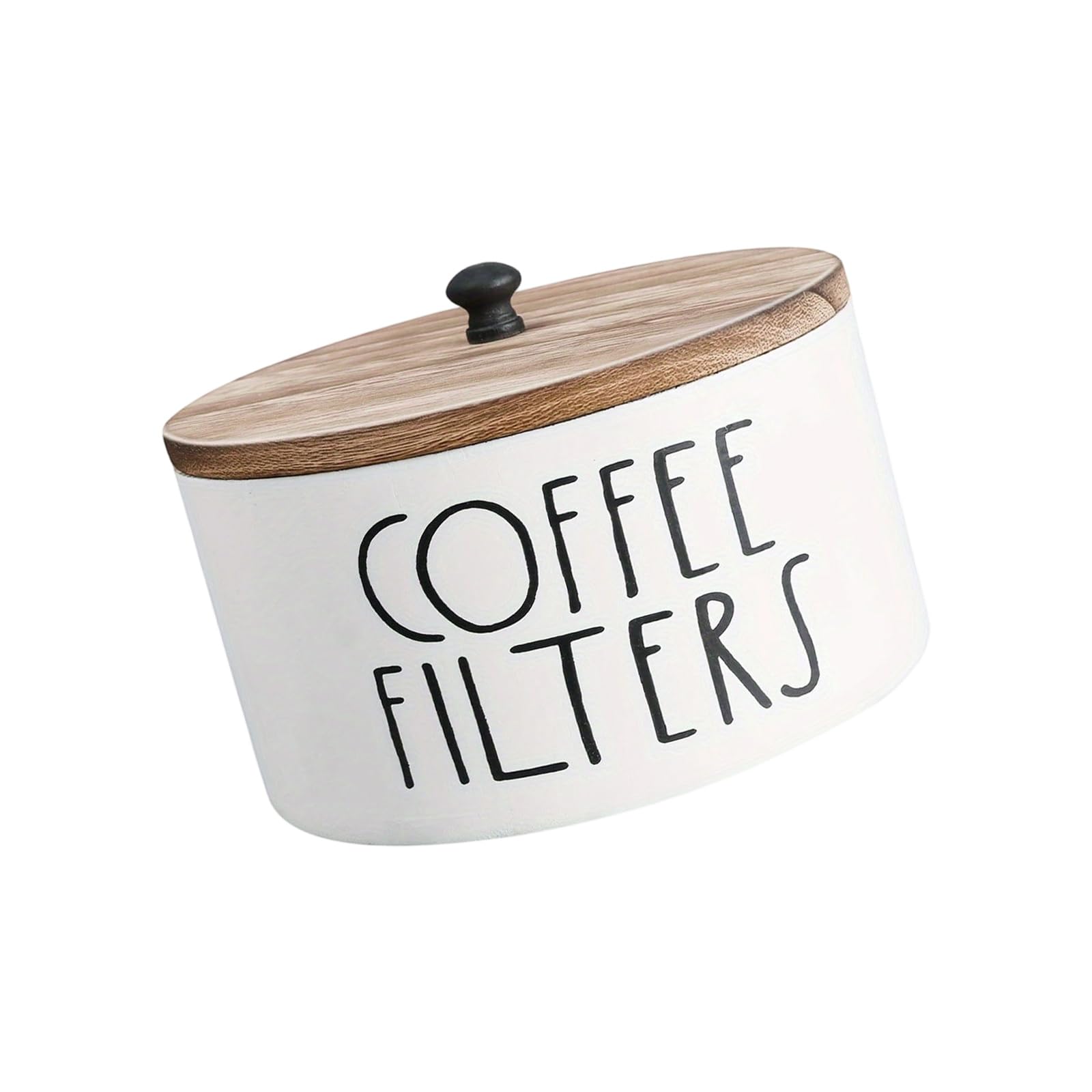 Msioytog Natural Wood Coffee Filter Organizers Multiple Compartment Kitchen Countertop Storage Designs Coffee Filter Paper Holder