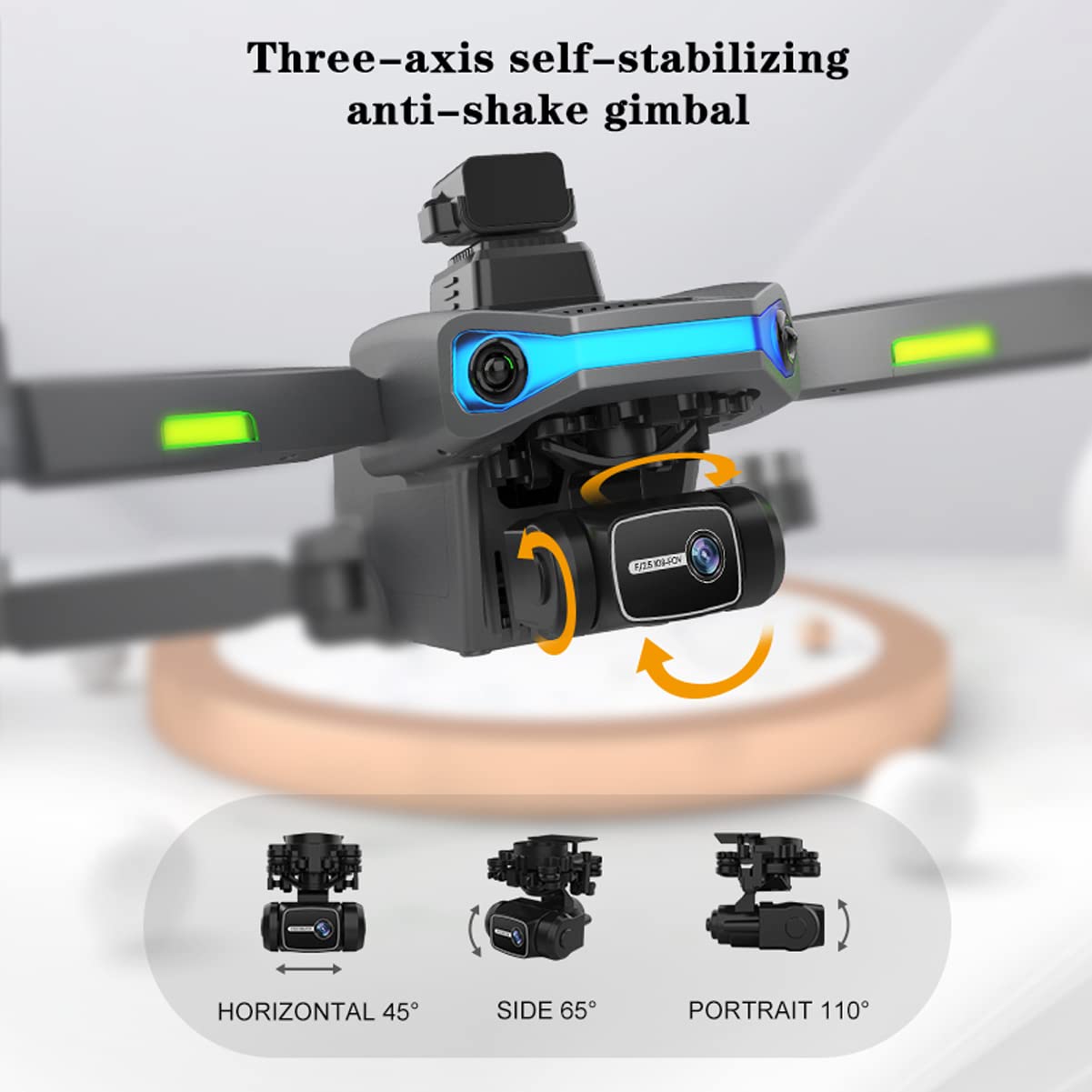 Mini Drone per Bambini, Adulti, Quadricottero RC per Principianti, Doppia Fotocamera 8K, Fotografia in Movimento, Volo di Traiettoria, Volo ad Altezza Fissa, Decollo con Un Tasto