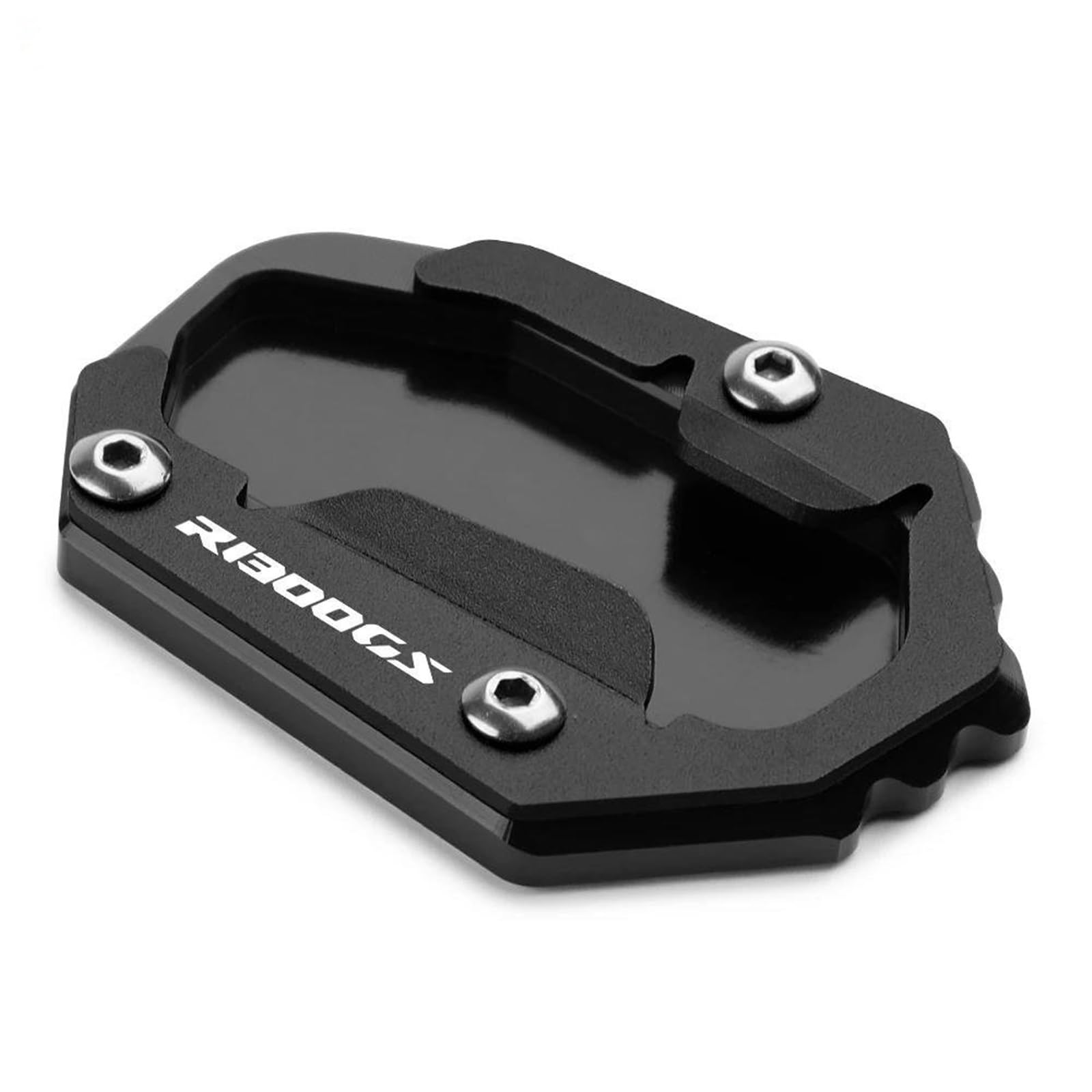 LYBH Motorcycle Kickstand Extension Foot Side Stand Enlarger Plate Pad For BMW R1300GS Adventure ADV R 1300GS 2023-2024 Kickstand Enlarger(Black)