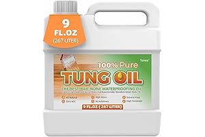 9 Fl Oz Pure Tung Oil – Food Safe Wood Sealer Preferred by Experienced Craftsmen