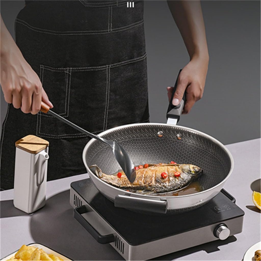 Wok de Panal de Cinco Capas for el hogar, Antiadherente, de Acero Inoxidable 316