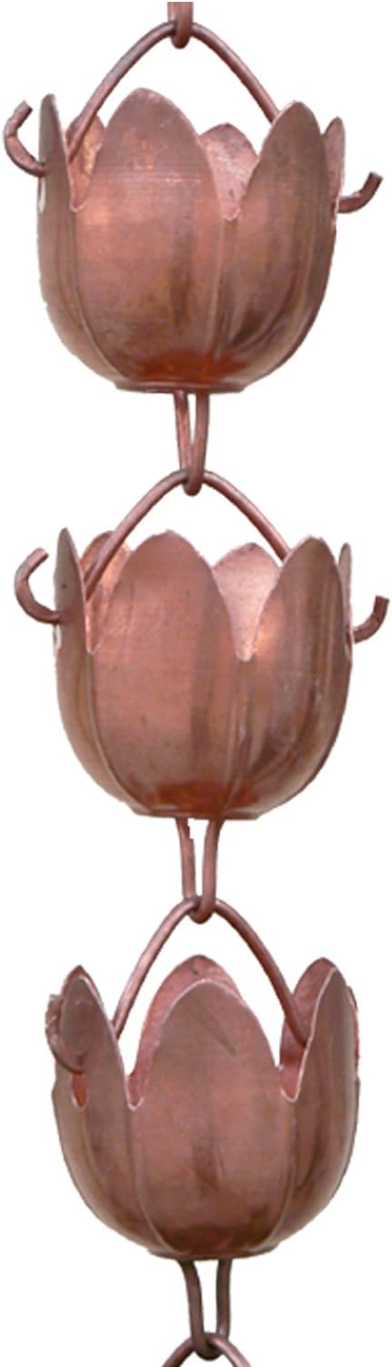 Monarch Pure Copper Sundrop Rain Chain Exentsion, 3 Feet Length