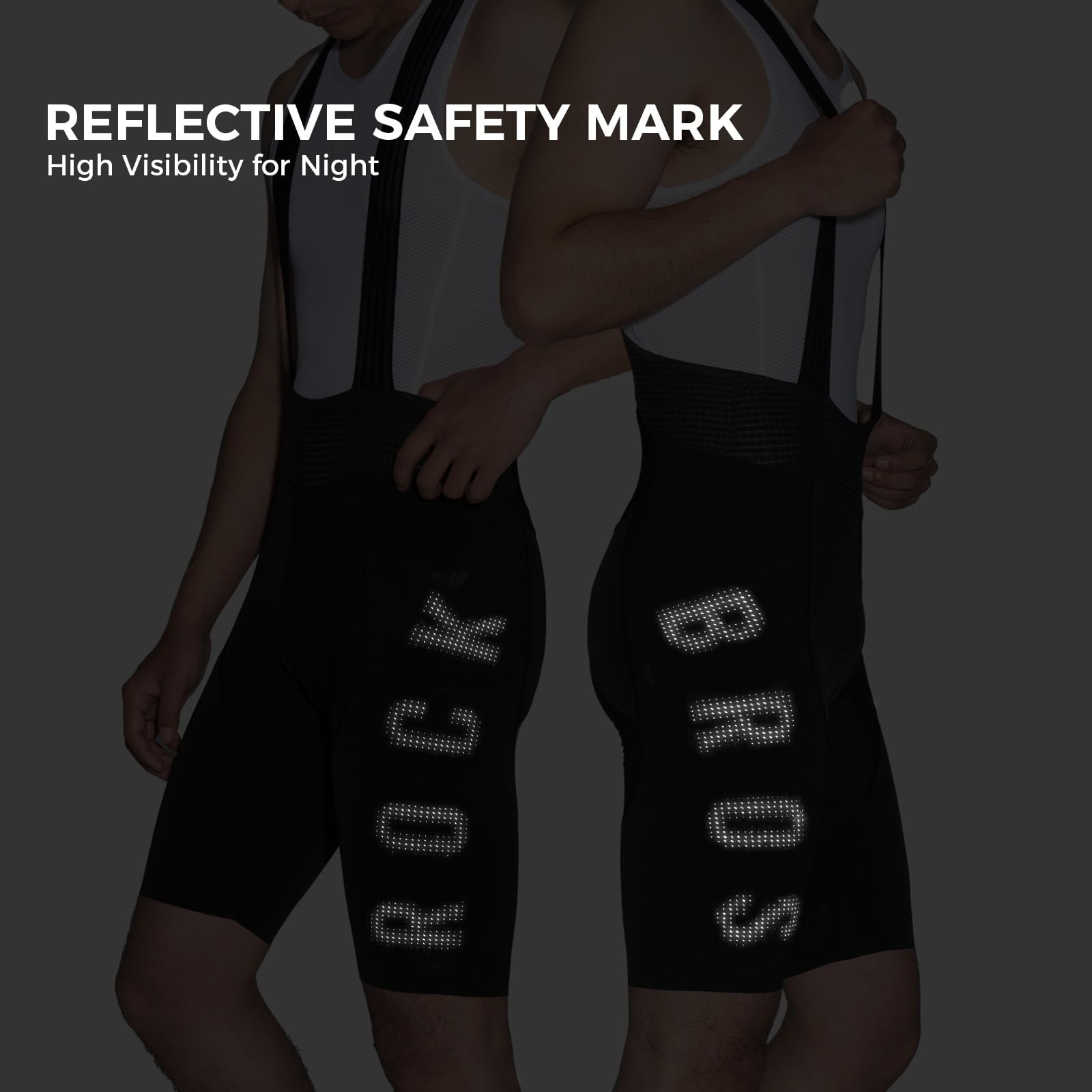 ROCKBROS Salopette da Ciclismo Uomo Estivo, Pantaloncini con Bretelle Imbottiti Traspirante Asciugatura Rapida e Antiscivolo, Abbigliamento per Bici da Strada MTB Bicicletta