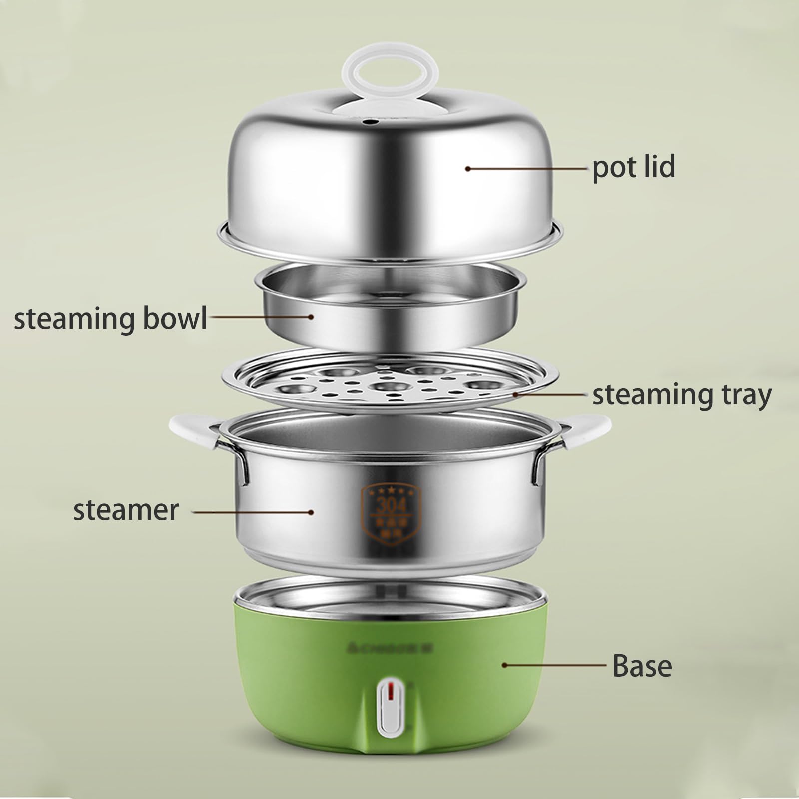 Hervidor de Huevos eléctrico, vaporera automática, multicocinador de Huevos, cocedor de Huevos eléctrico de Acero Inoxidable, máquina de Desayuno multicocinador de Huevos