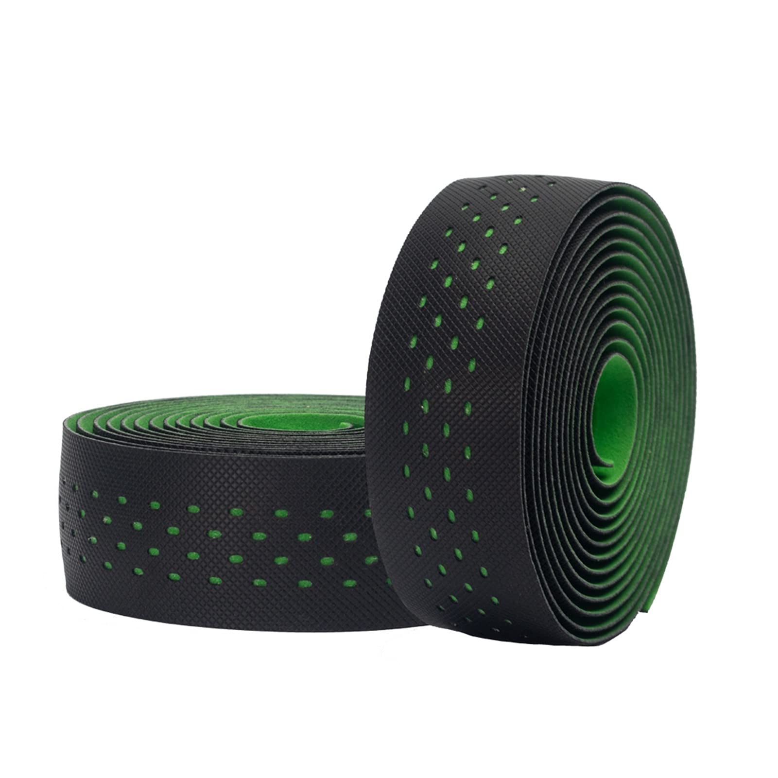 Nastro per Manubrio Bicicletta, Nastro Manubrio for Bici da Corsa, Nastro for, Accessori for, 1 Paio, for Bicicletta Antiscivolo in PU Morbido Eva(Green Black)