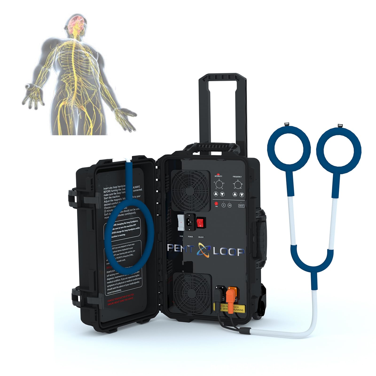 Macchina Per Magnetoterapia 4T,macchina Per Fisioterapia Professionale MT Con 2maniglie,energia Regolabile 1000-6000Gauss E Frequenza 4,5KHZ, Riparazione Profonda Della Pelle 5-18cm, Noninvasiva