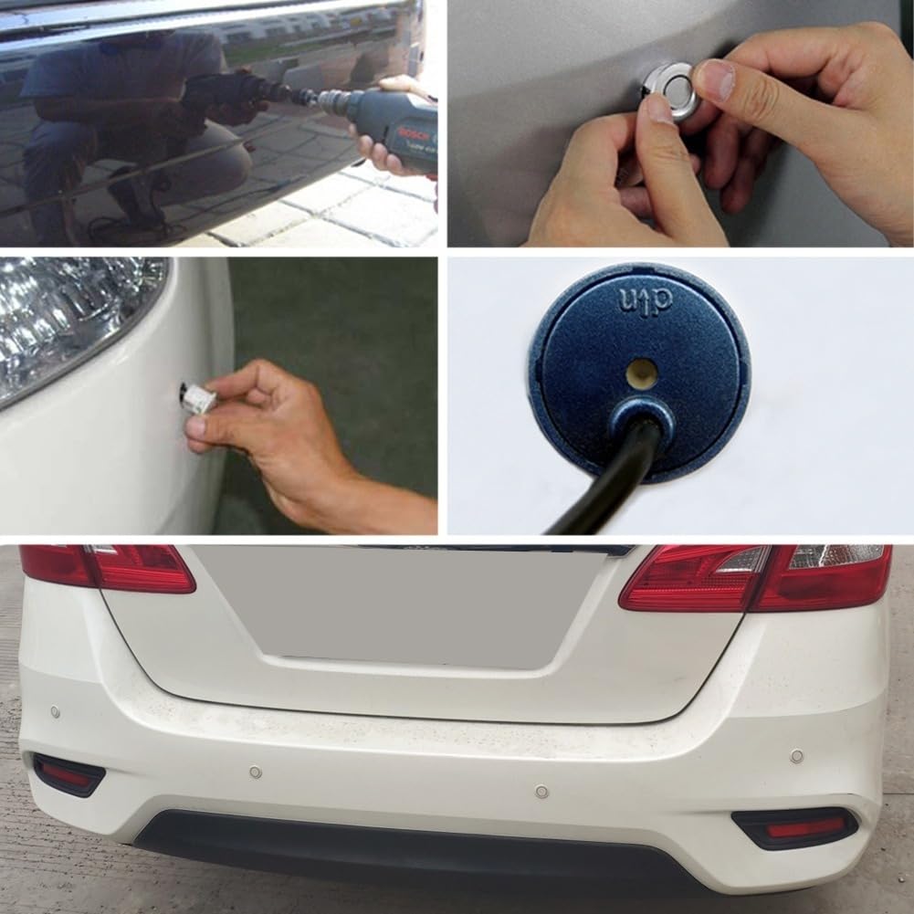 8 Capteurs de Stationnement Parktronic pour Voiture Radar de Recul Électronique Automobile Détecteur D'Assistance de Stationnement Kit avec Buzzer A