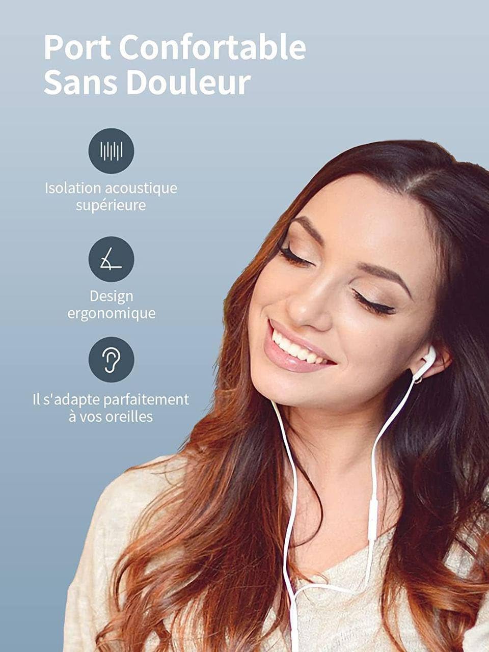 Écouteurs USB C,Ecouteur Filaire HiFi Stéréo Compatible avec iPhone 17/16/15 Pro Max Plus,iPad Pro Air,Samsung Galaxy S25/S24/S23/S22/Ultra,Google Pixel,Xiaomi,Huawe,Android,Type C
