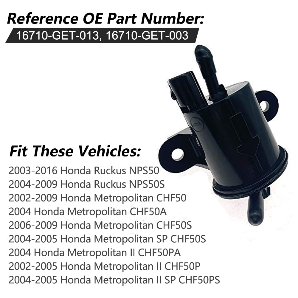 Photo 1 of Electric Fuel Pump for Honda Ruckus Metropolitan Replace 16710-GET-013 16710-GET-003