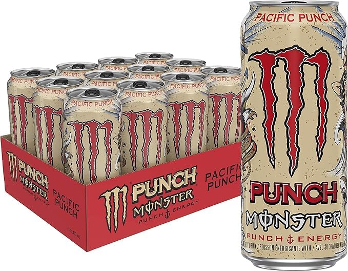 DECADENT FOODS Monster Pacific Punch Energy Drink, 500ml X 12 Can, Punch Flavored Beverage, (From USA)-image-15