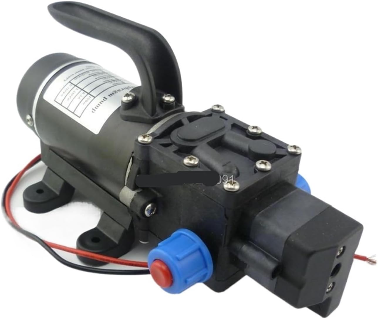 100w 8Lpm small electric 12v 24v diaphragm water pump automatic pressure switch high pressure self priming spray pump(Return valve type,12V)