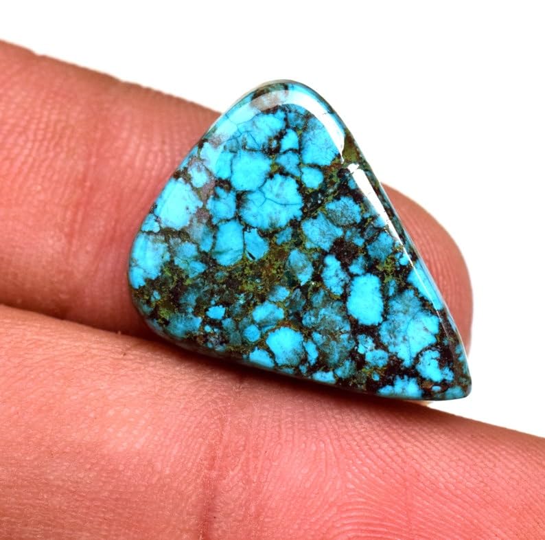 Turquoise naturelle cabochon triangle pour bague et pendentif d'exception - 3